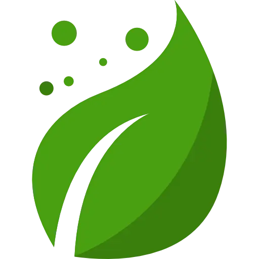 Minimalist green leaf trust icon representing 100% organic ingredients in Jounza skincare products