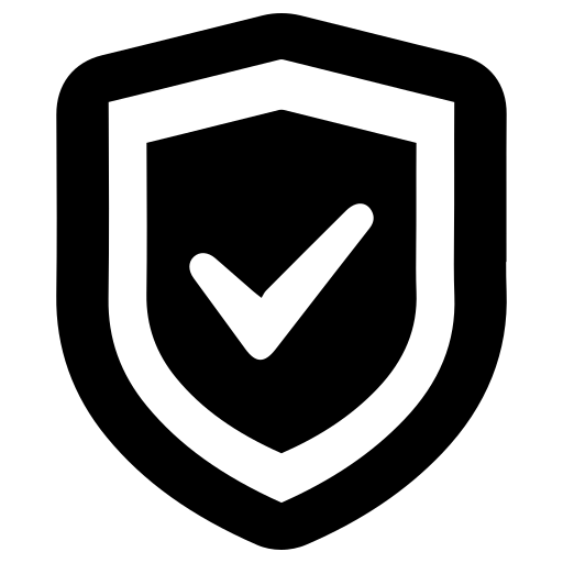 Black shield icon with a white checkmark representing dermatologist-tested safety and clinical approval for Jounza Zafrani Cream